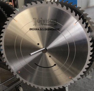 Hoja de sierra OD620mm Tct para cortar aluminio con dientes trapezoidales