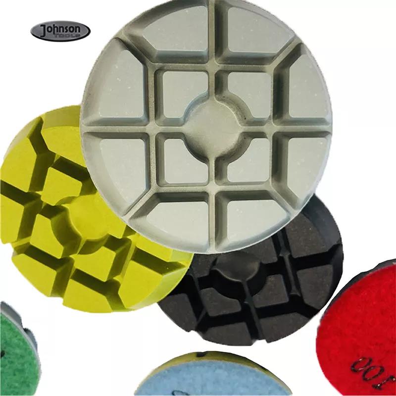 China Fabricación 3 "75 mm de almohadillas de pulido de diamante de concreto seco