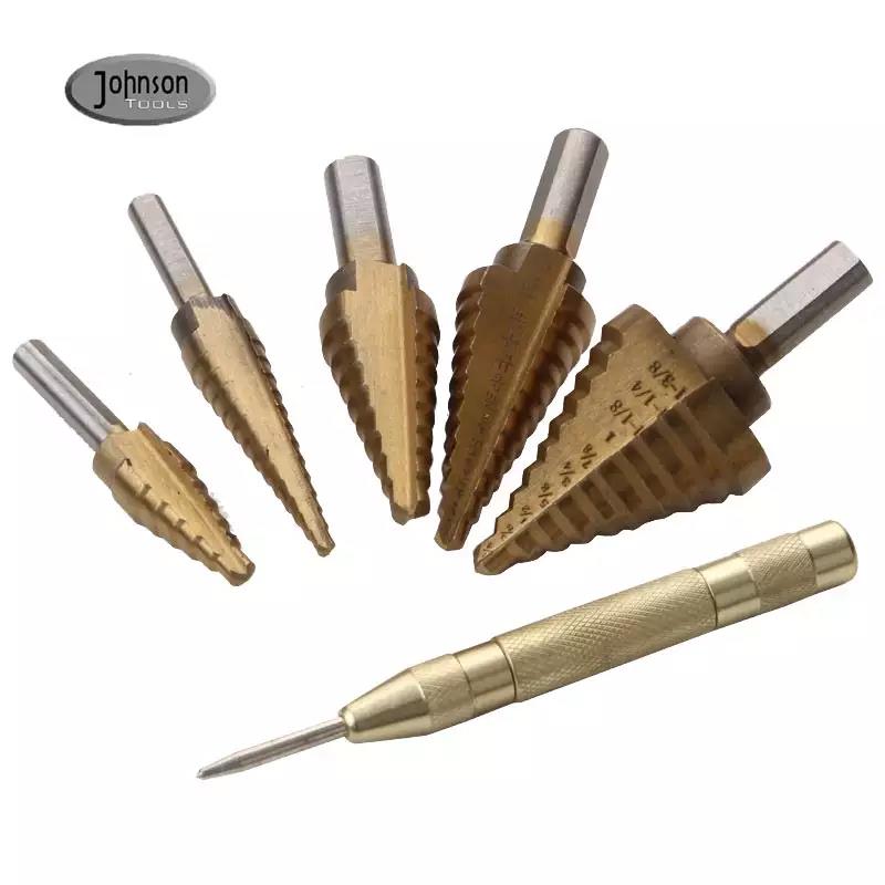 Maravilloso juego de cinco paquetes HSS 4241 Hilo recto Hex vástago de taladro de vástago para metal de madera