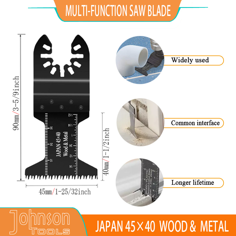 Buen precio 45x40 mm Japan dientes HCS oscilando múltiples hojas de sierra para madera de metal