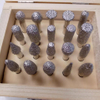 Potencia de tallado de piedra Herramientas de diamante de vacío Breaded Puntos montados establecidos para mármol de granito
