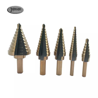 Hilo recto más fuerte HSS 4241 triangle vástago 5 piezas en un set paso de taladro para metal de madera