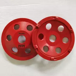 PCD Diamond Grinding Cup Wheel 125mm 5 pulgadas 6T para eliminación de pintura epoxi.